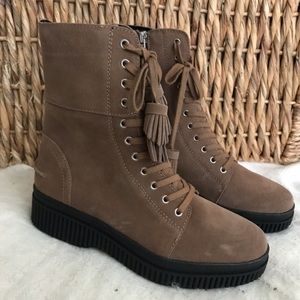 NEW!Franco Sarto Water-resistant Lace-up Booties